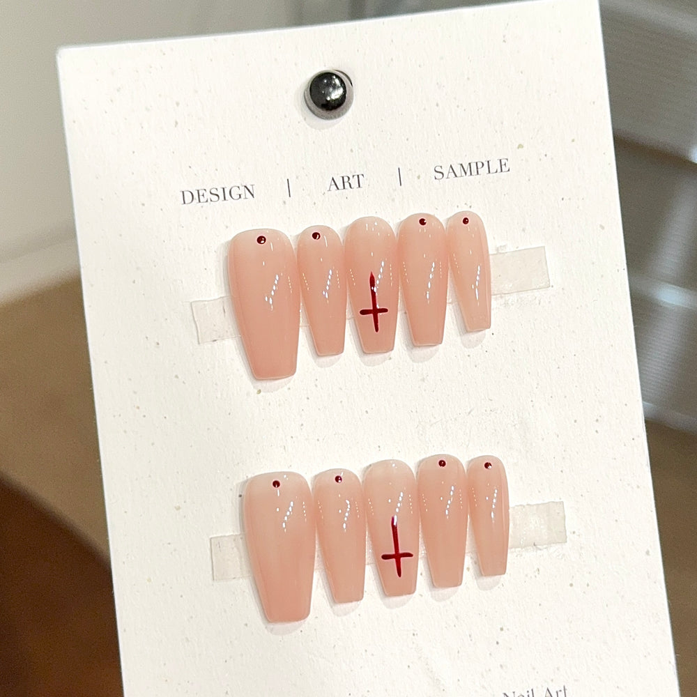 Edgy Cross Press-On Nails